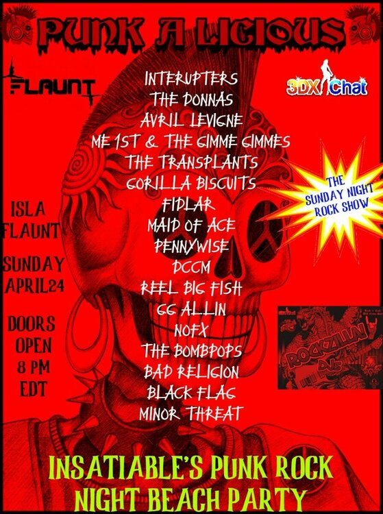 PUNK-A-LICIOUS NIGHT 💦 Isla FLAUNT🏖 ~By 💋 Insatiable💋 4/24/22 8PM EDT ...