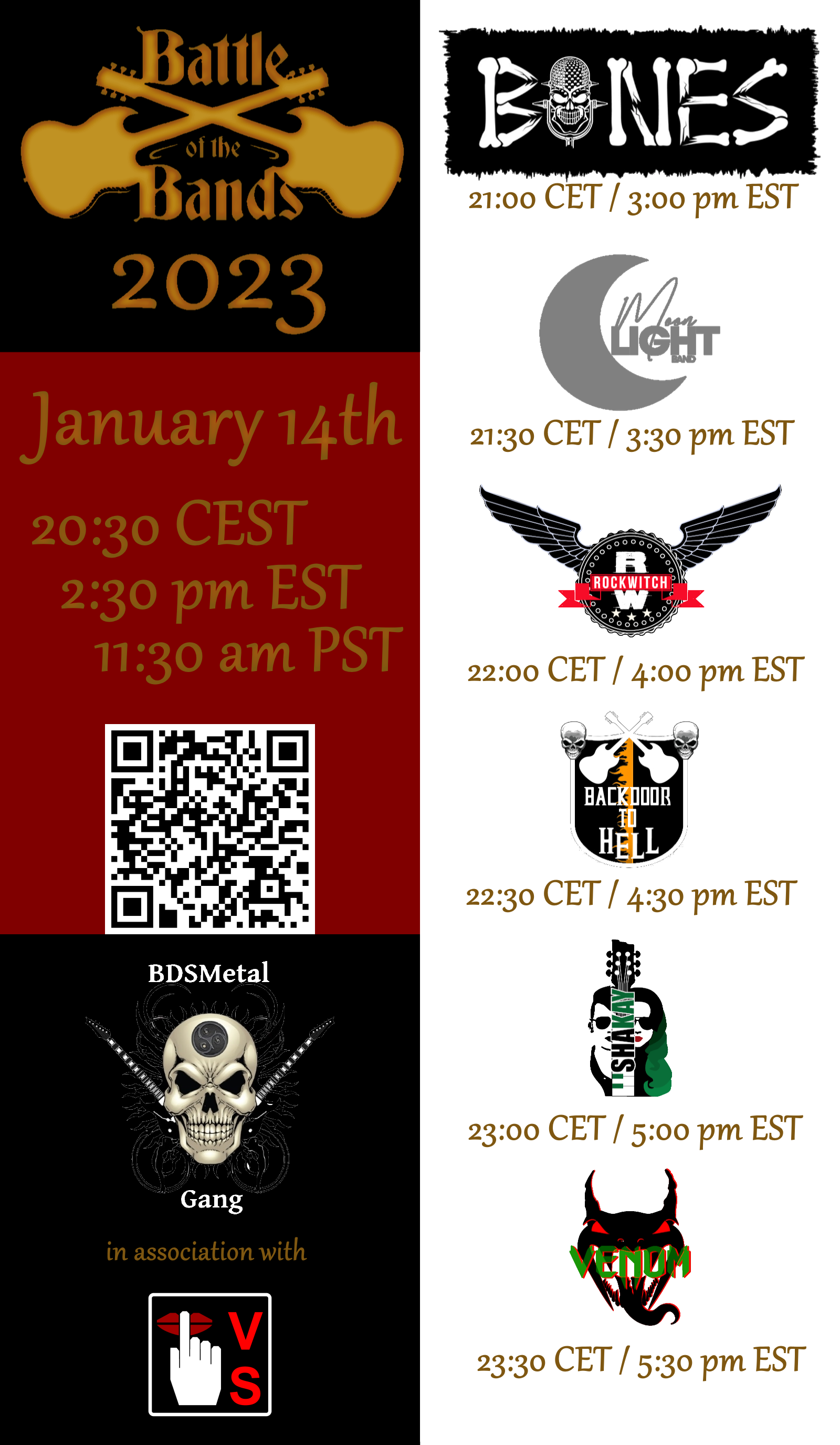 Battle of Bands BoB 2 BDSMetal Gang Community Calendar Genesis3DX